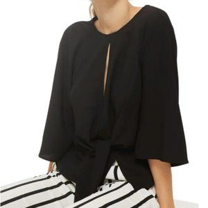 Slouchy knot front blouse